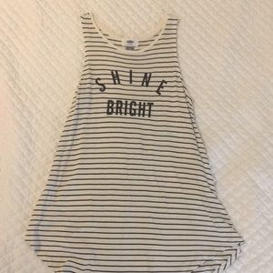 Black and White Striped Tank Top